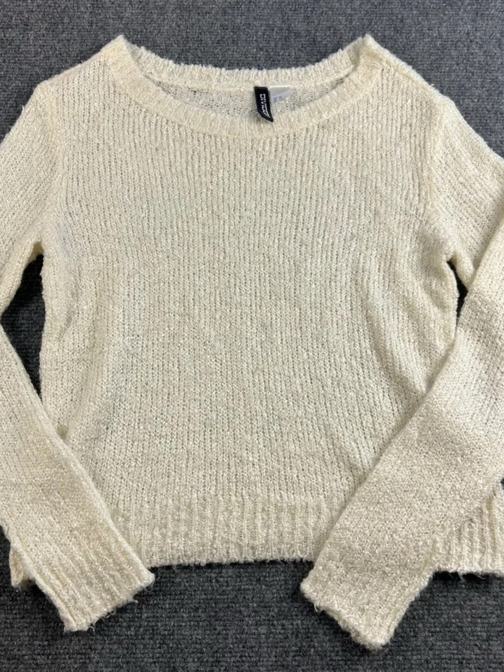 Cherokee Cream Knit Women’s Sweater - Soft Crewneck